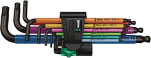 Load image into Gallery viewer, Wera Tools Hex Plus Multicolour Long Arm L-Key Set, Metric, 9 Pieces
